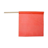 18" x 18" Florescent Orange Mesh Safety Flag on Wooden Staff