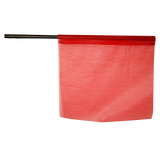 18" x 18" Red Jersey Mesh Safety Flag on Plastic Staff