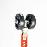 Gato de manitas con placa inferior de alta resistencia, ruedas dobles de 5" con base giratoria y pie lateral