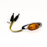 Luz LED ámbar de montaje lateral con bisel cromado