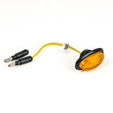 Luz LED ámbar de montaje lateral con ojal de goma