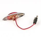 Luz LED roja de montaje lateral con bisel cromado
