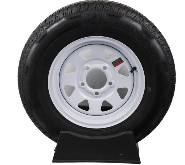 ST175/80R13 Load Range C on White Spoke Wheel – Pine Hill Trailers