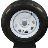 ST205/75R15 Load Range D on a White Spoke Wheel