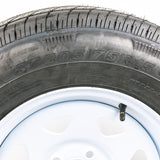 ST205/75R15 Load Range D on a White Spoke Wheel