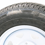 ST205/75R15 Load Range D on a White Spoke Wheel