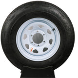 ST225/75R15 Load Range D on White Spoke Wheel