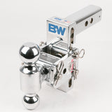 B&W Tow and Stow Ball Mount-Dual Ball (2" & 2 5/16") Chrome